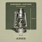 Vintage Kerosene Lamp فانوس كيروسين معدني وزجاجي – تصميم كلاسيكي وأنيق