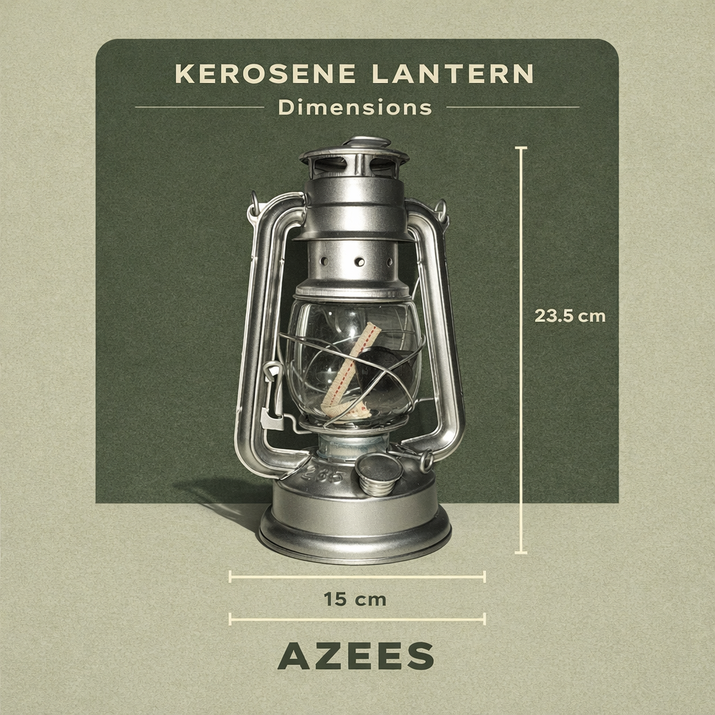 Vintage Kerosene Lamp فانوس كيروسين معدني وزجاجي – تصميم كلاسيكي وأنيق