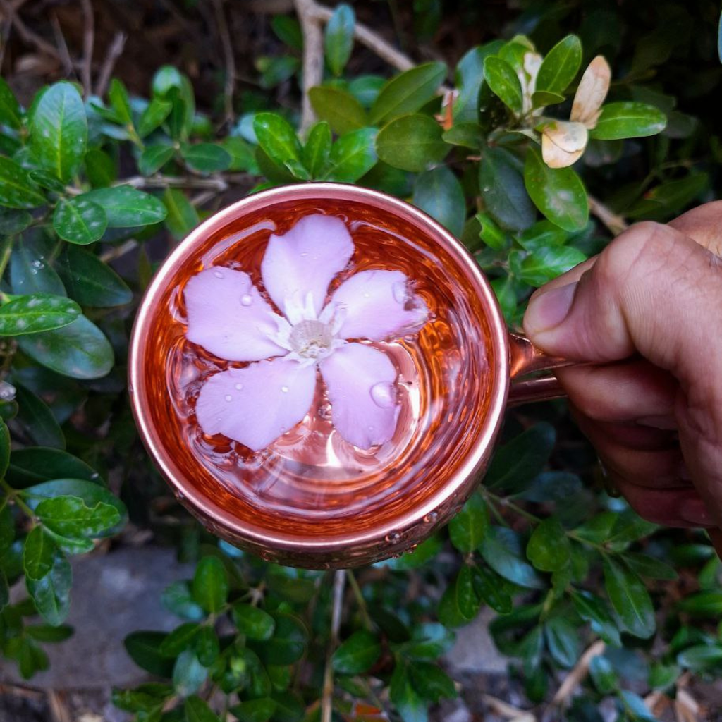 Handcrafted Red Copper Cup – Traditional Hammered Design, Pure Copper Drinkware for Home & Kitchen Decor