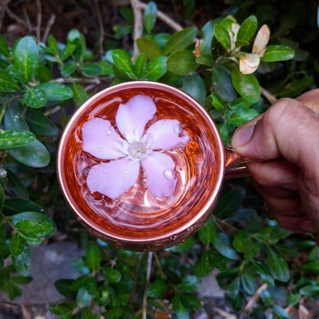 Handcrafted Red Copper Cup – Traditional Hammered Design, Pure Copper Drinkware for Home & Kitchen Decor